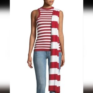 NEW Victoria & Tomas  Draped One Shoulder Strip Top NWT Size 45 - US Size 6